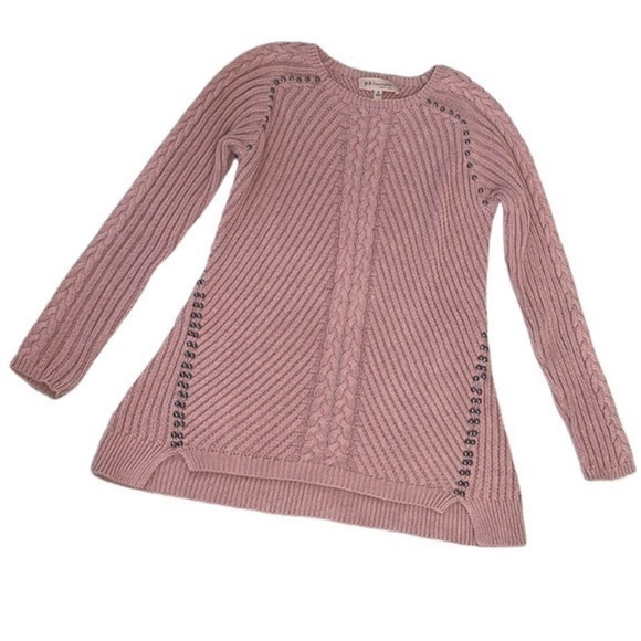 PHILOSOPHY | WOMENS PALE PINK PHILOSOPHY SILVER STUDDED KNIT SWEATER, SIZE M - Picture 1 of 6
